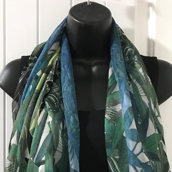Christopher & Banks Accessories - Christopher & Banks Sheer Tropical Scarf-NWT